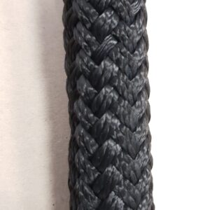 Corda nera intrecciata robusta per usi professionali, ideale per corde per nautica di alta qualità